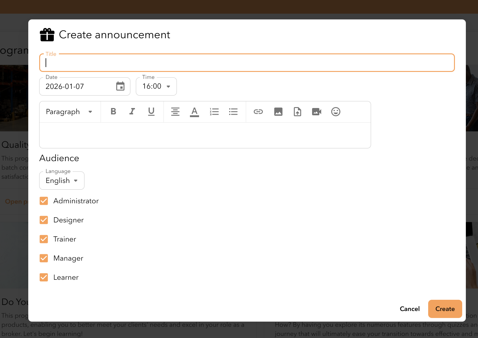 Create an announcement.png